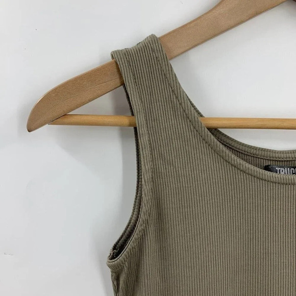 Truce Kids' Rib Crop Tank Top In Olive Size 14 MWT - Picture 3 of 14